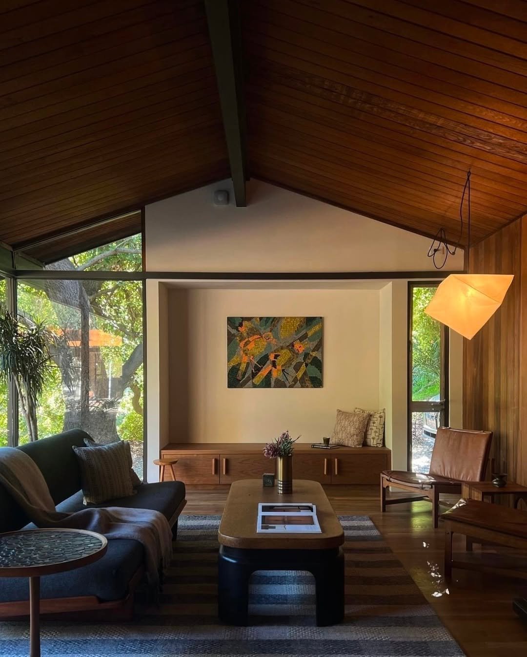 Cedar Ceiling Living Room