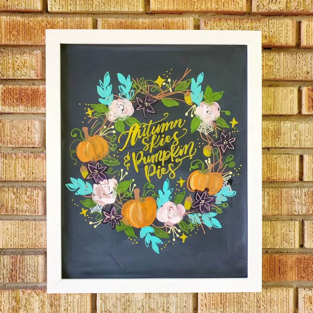 Chalk Art Under Autumn Skies