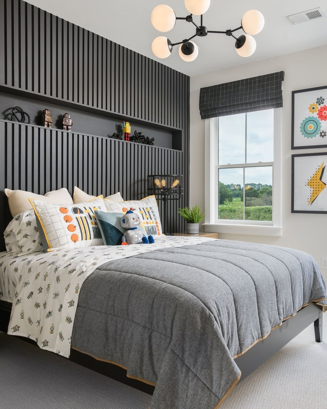 Charcoal Slatted Kids' Room