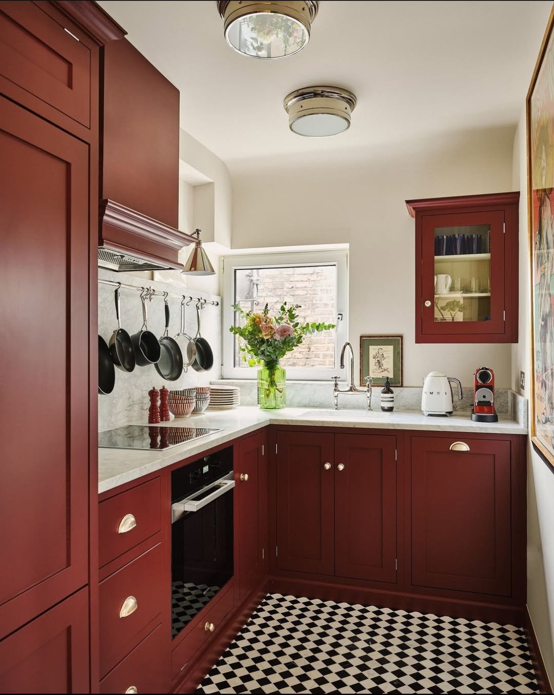 Checkerboard Crimson Galley