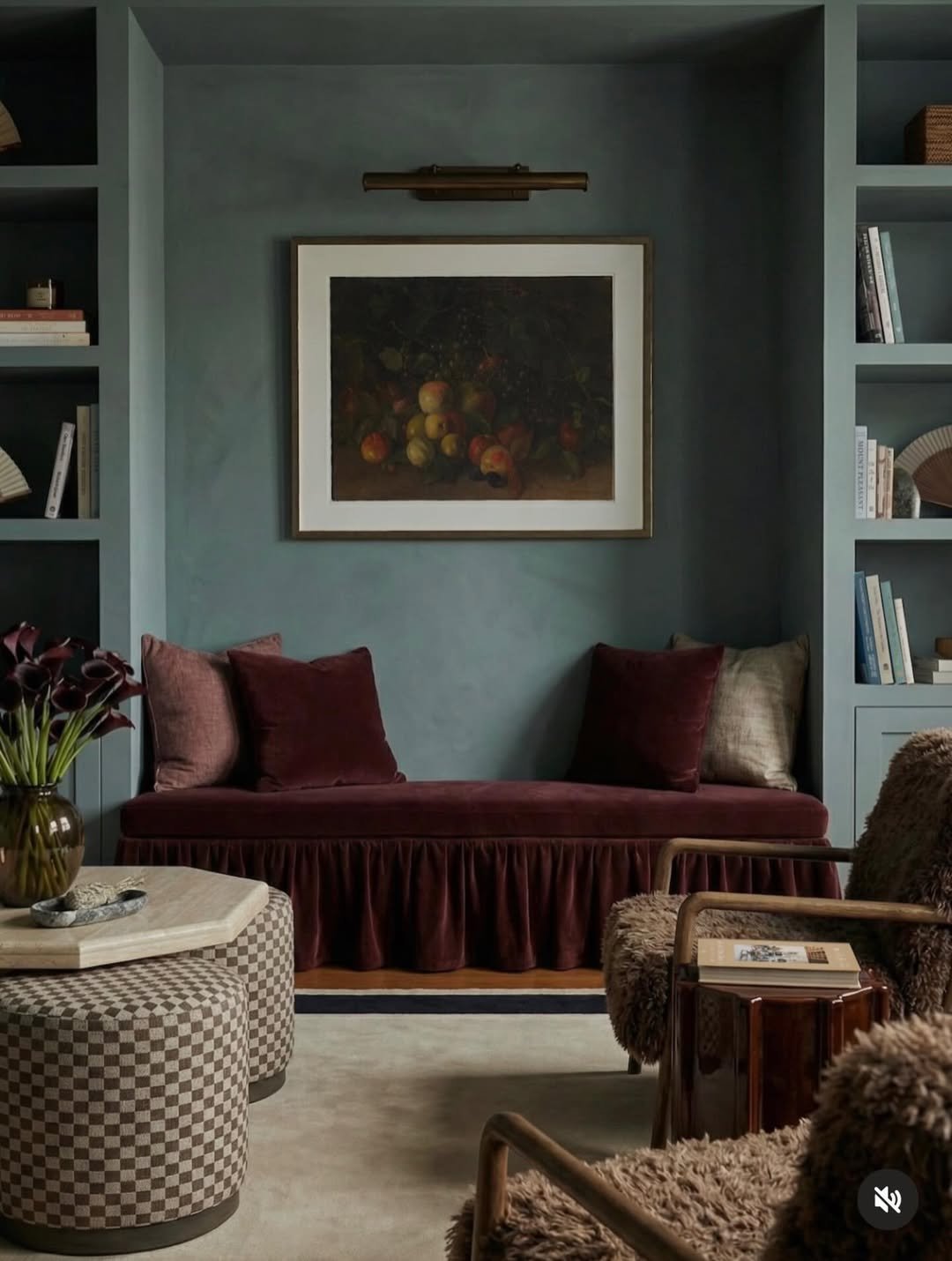 Chocolate Velvet Sofa Lines