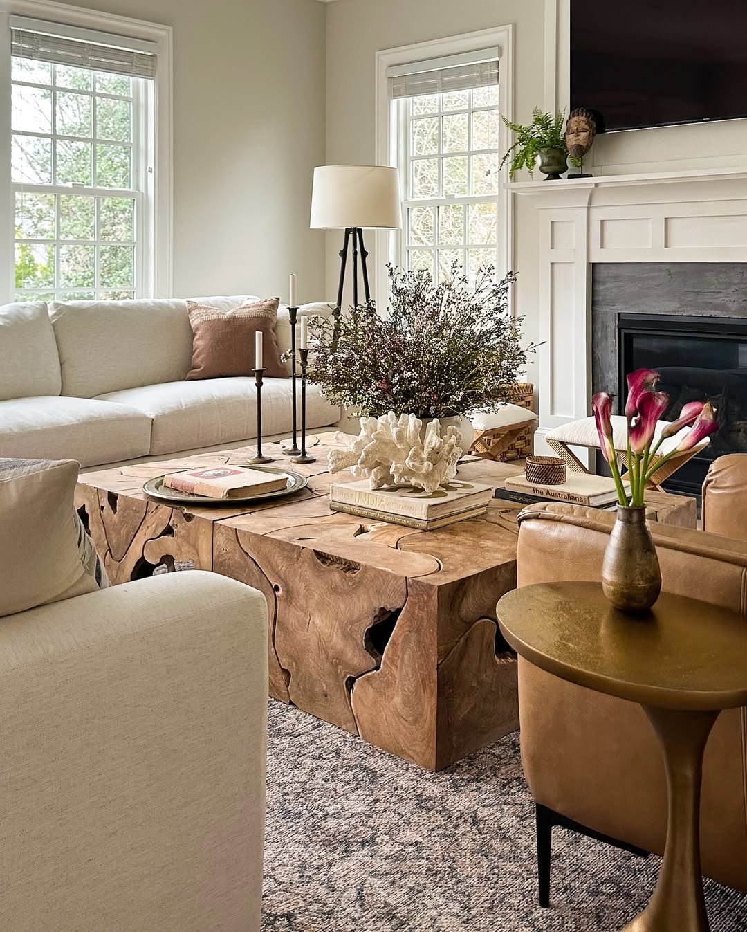 Chunky Live Edge Wood Coffee Table