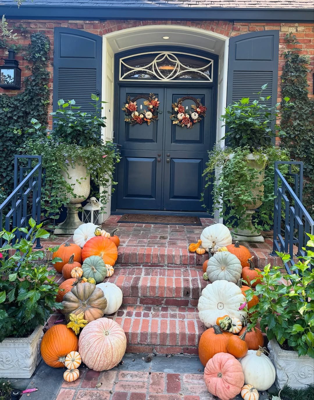 Classic Fall Brick Entryway