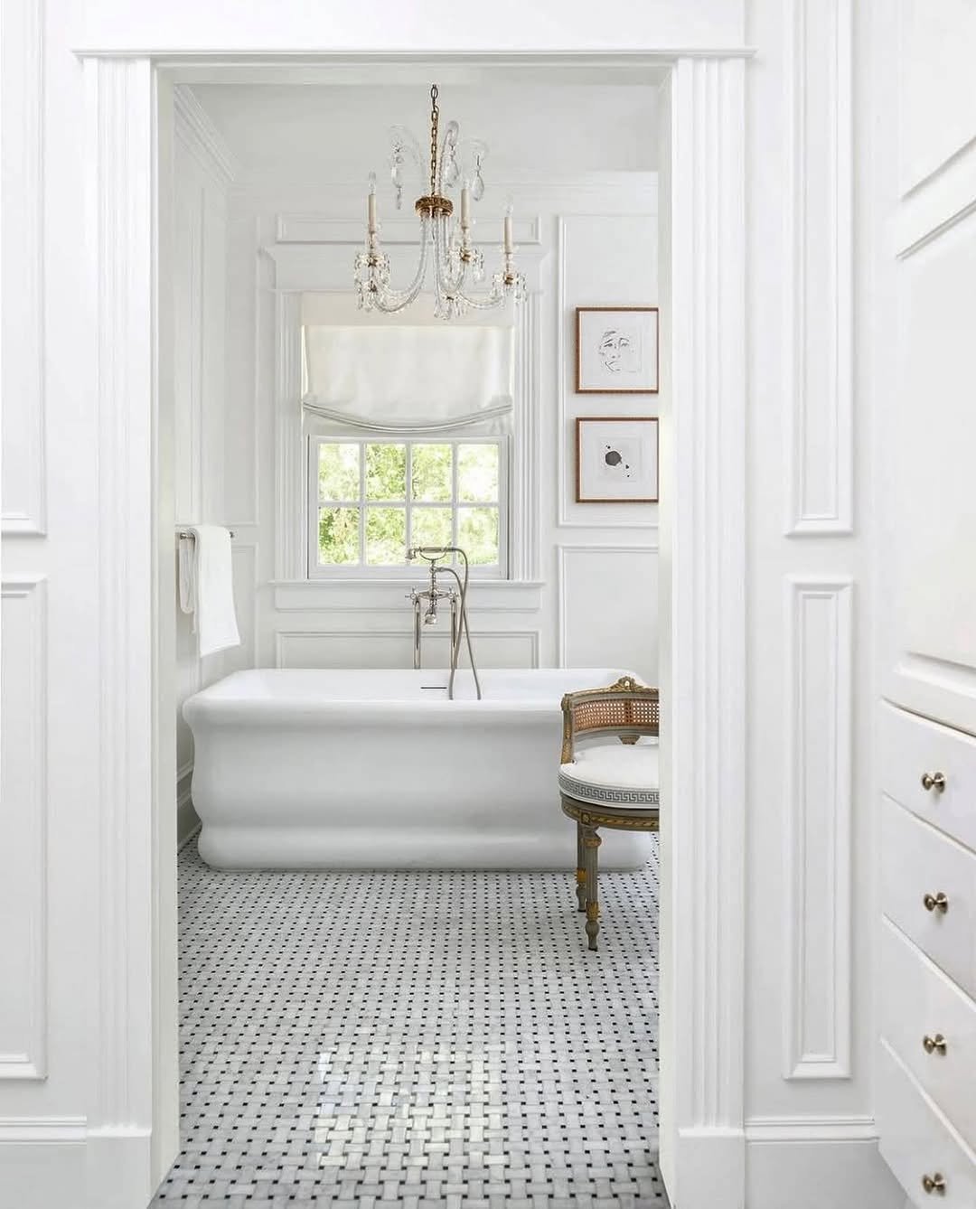 Classic Long-Term White Bathroom