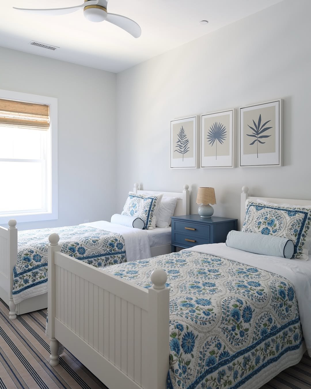 Coastal Cottage Block-Print Beds