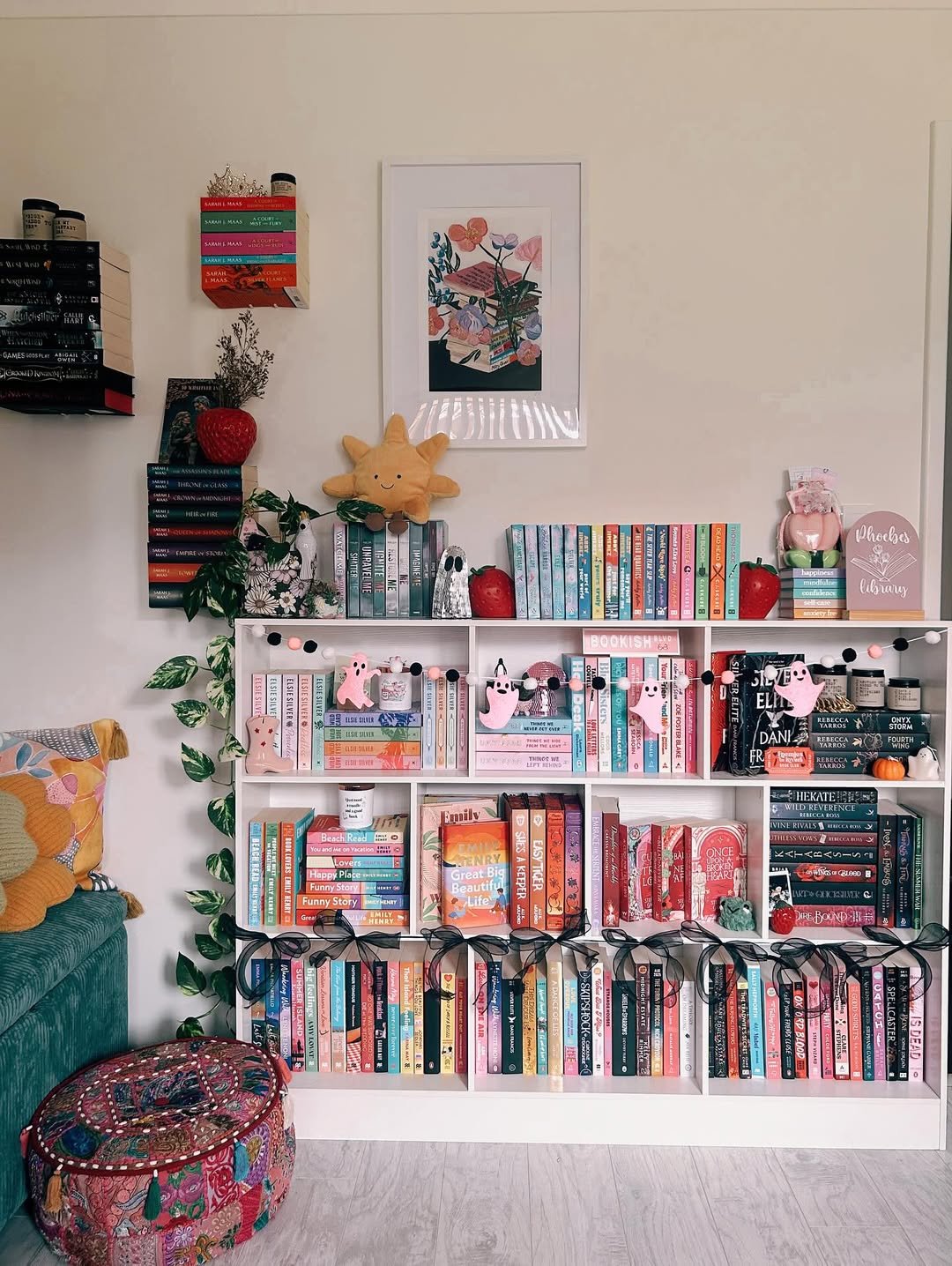 Colorful Spooky Shelf Decor