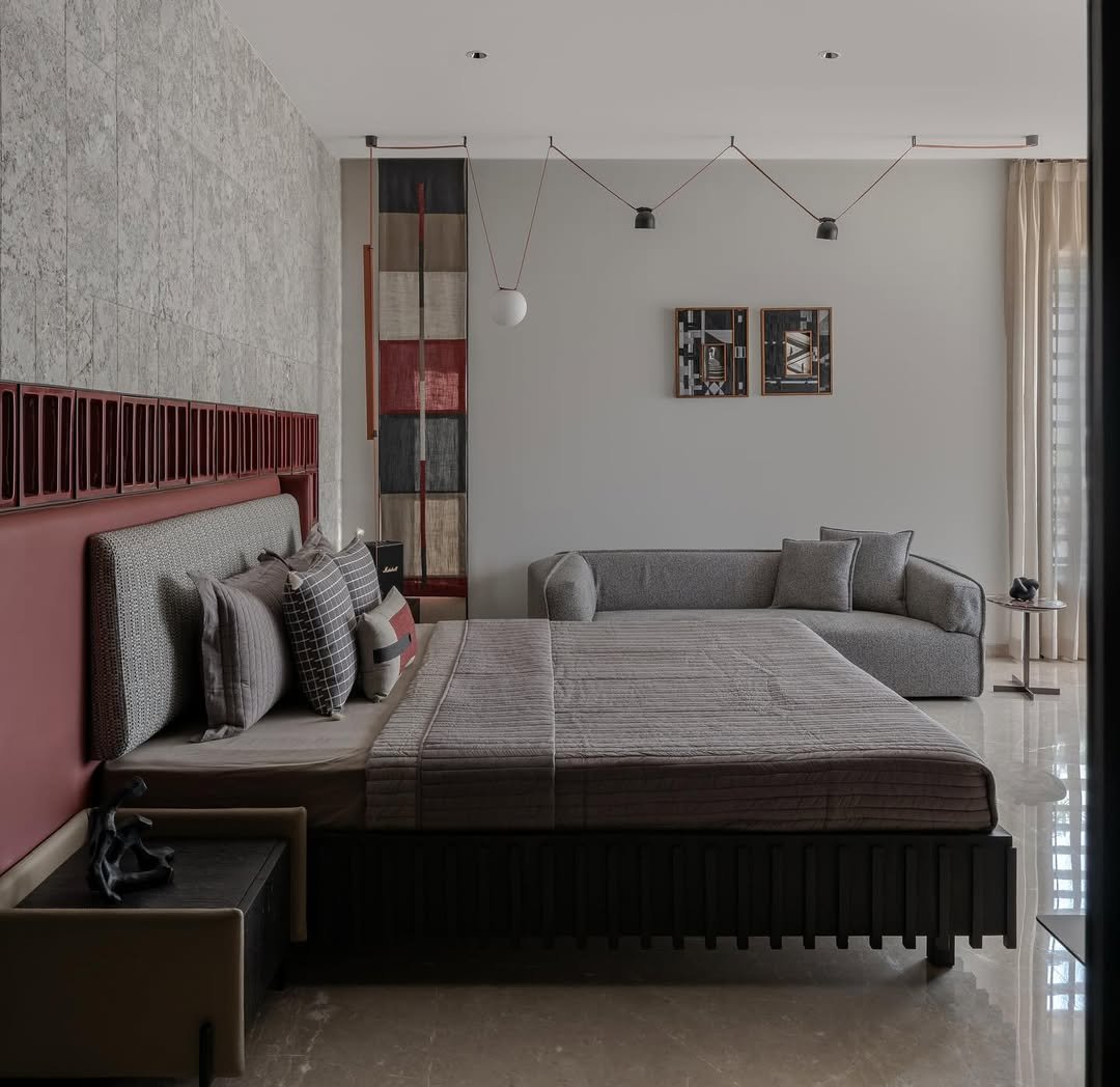 Contemporary Open Calm Bedroom
