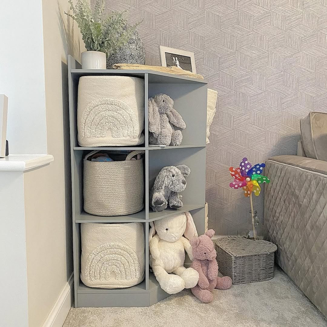 Corner Cube Storage for a Nursery