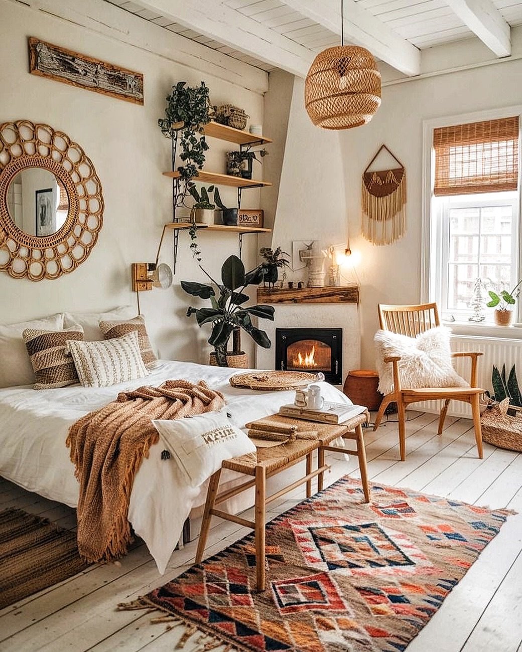 Cozy Boho Cabin Room