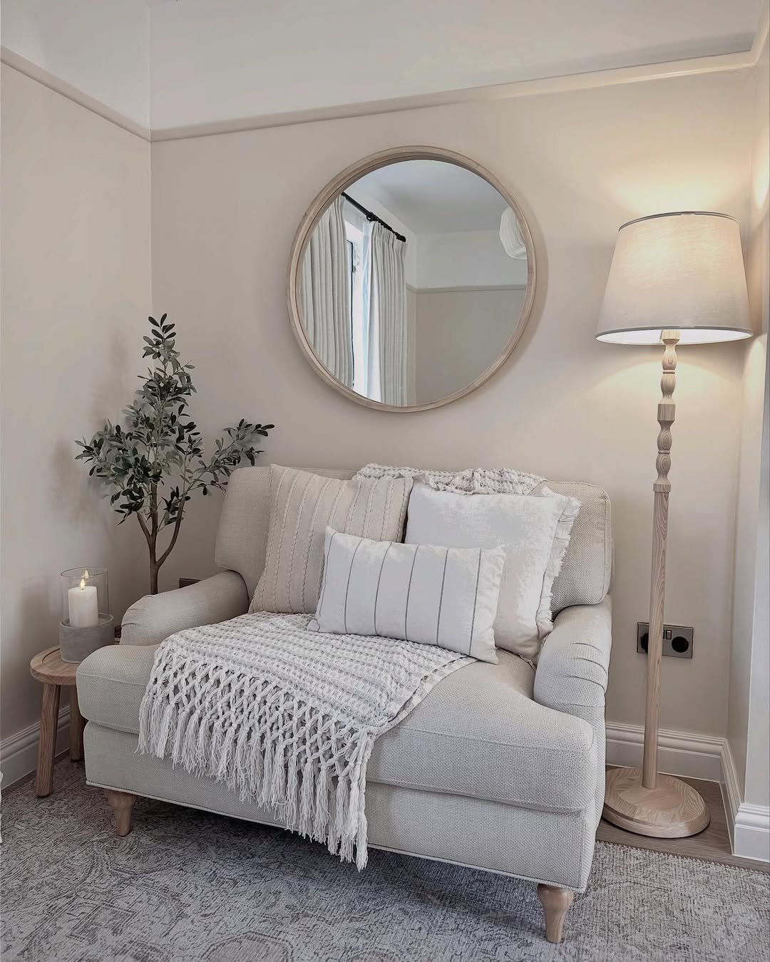 Cozy Cream Seating Nook