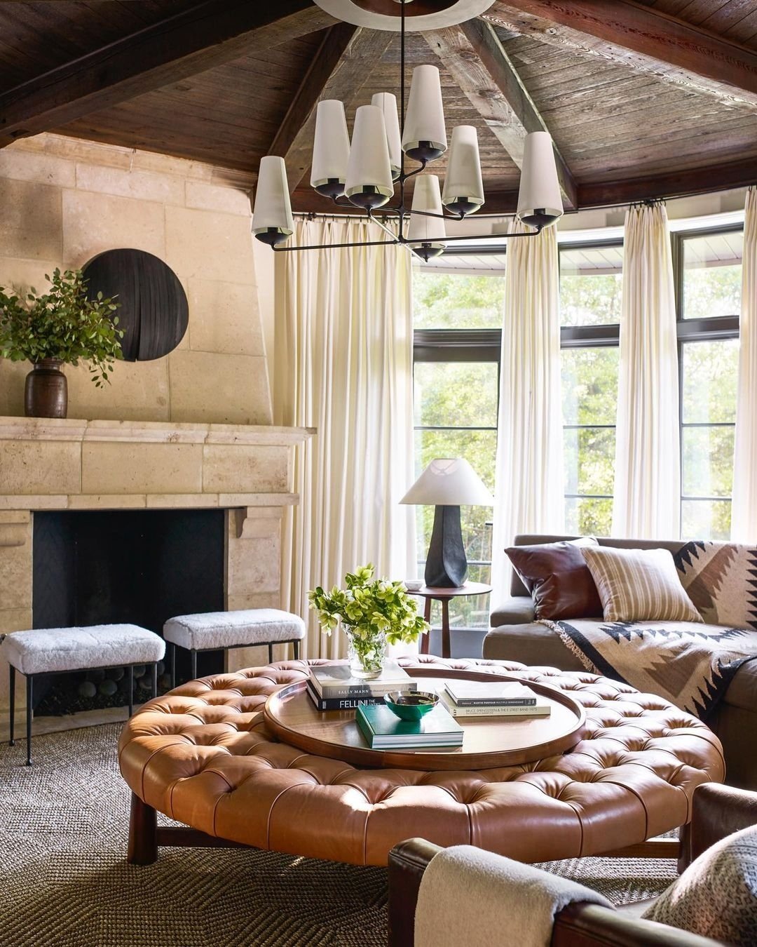 Cream Limestone Great Room