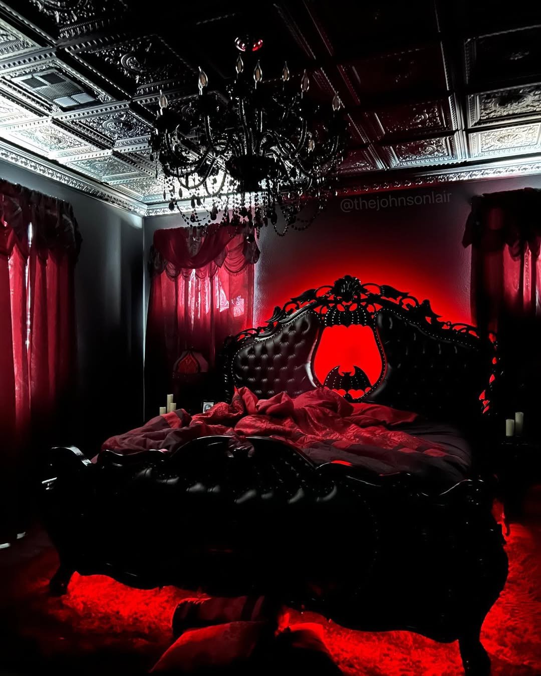 Crimson Boudoir Bedroom