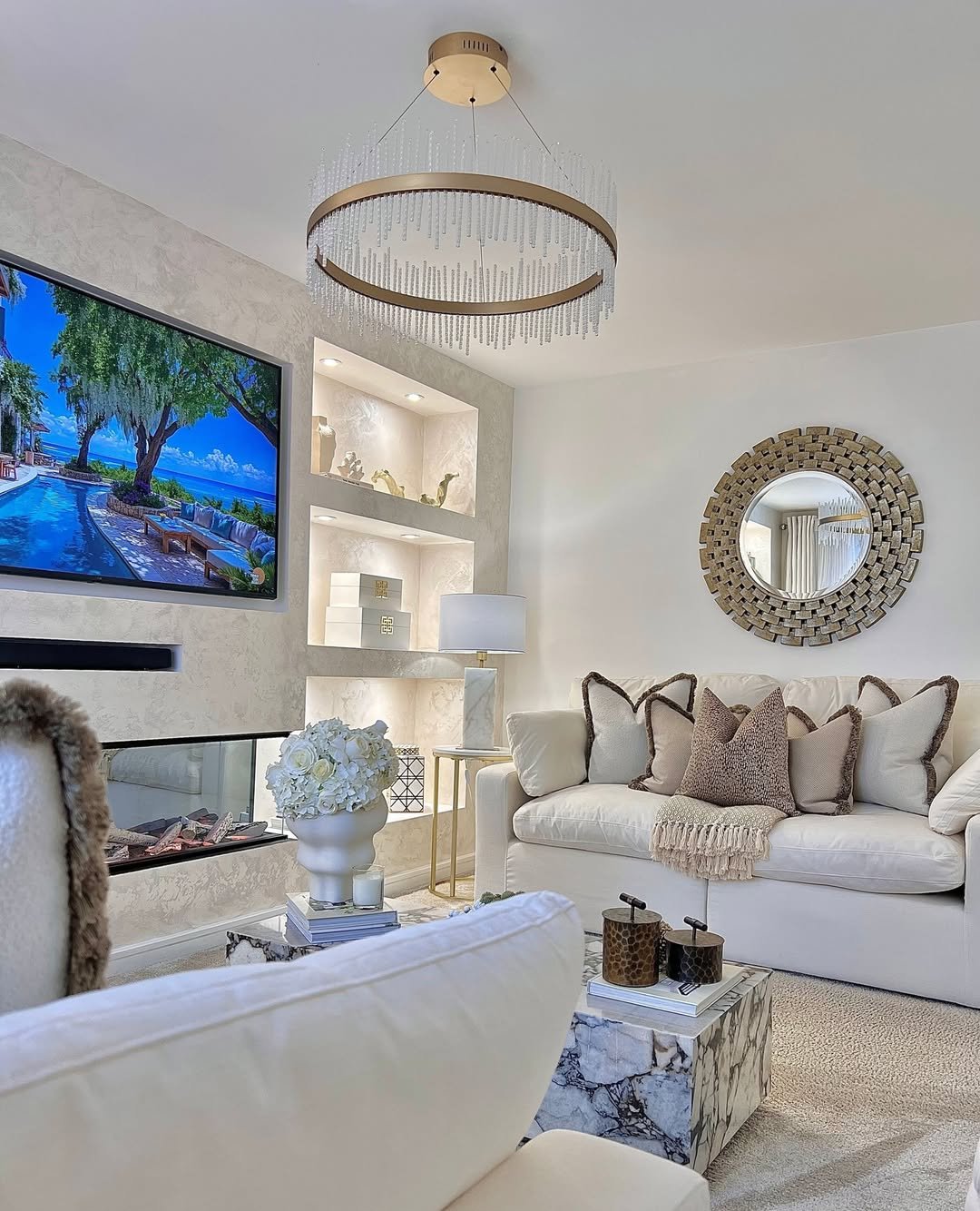 Crystal Drum Chandelier