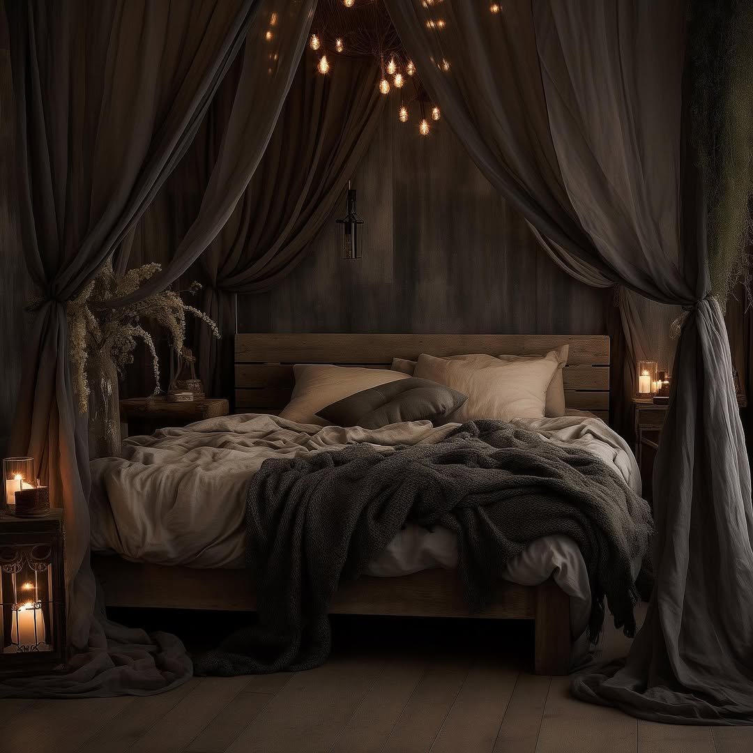 Dark Gray Gothic Canopy