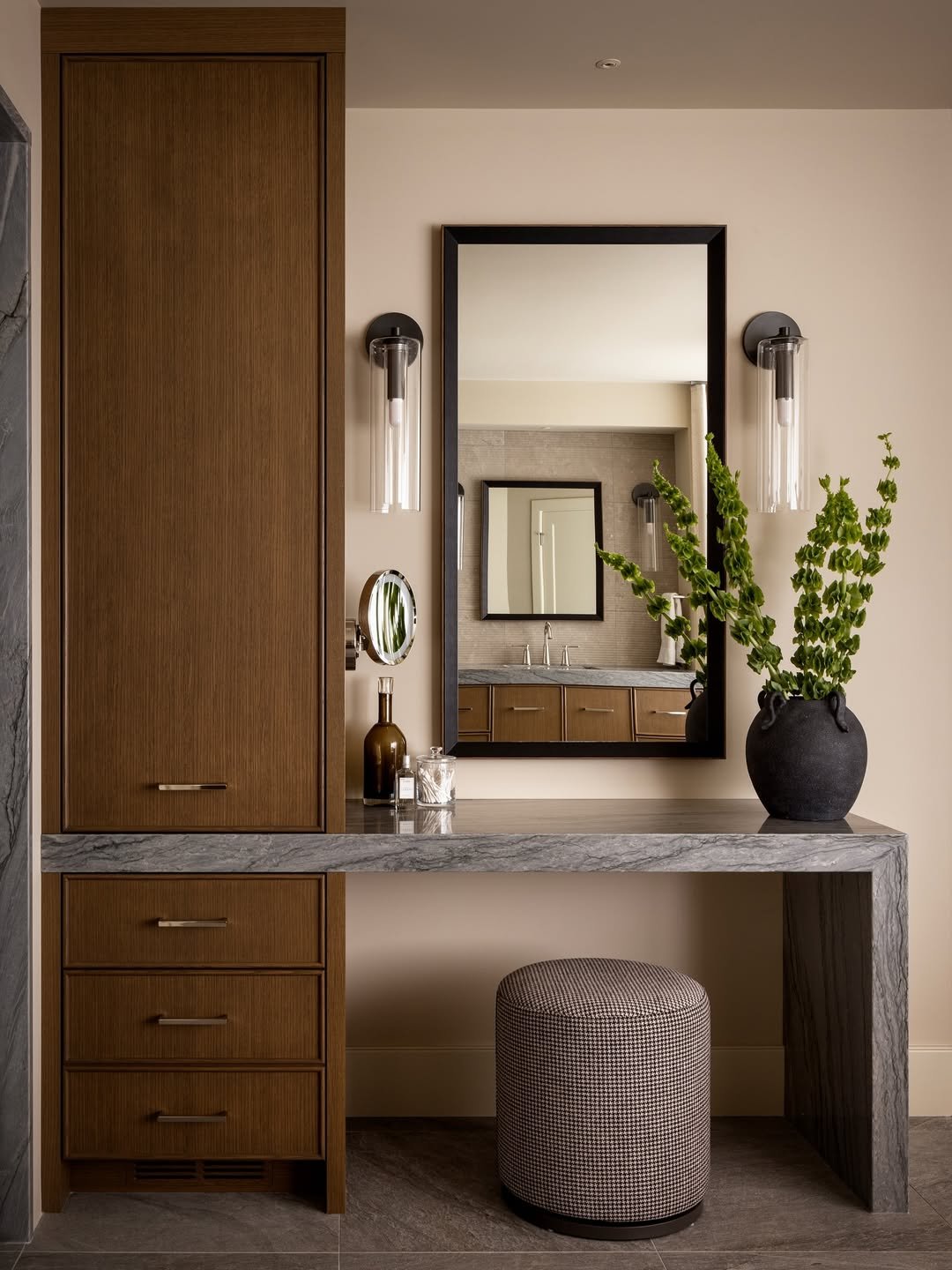 Dark Walnut Desk Vanity