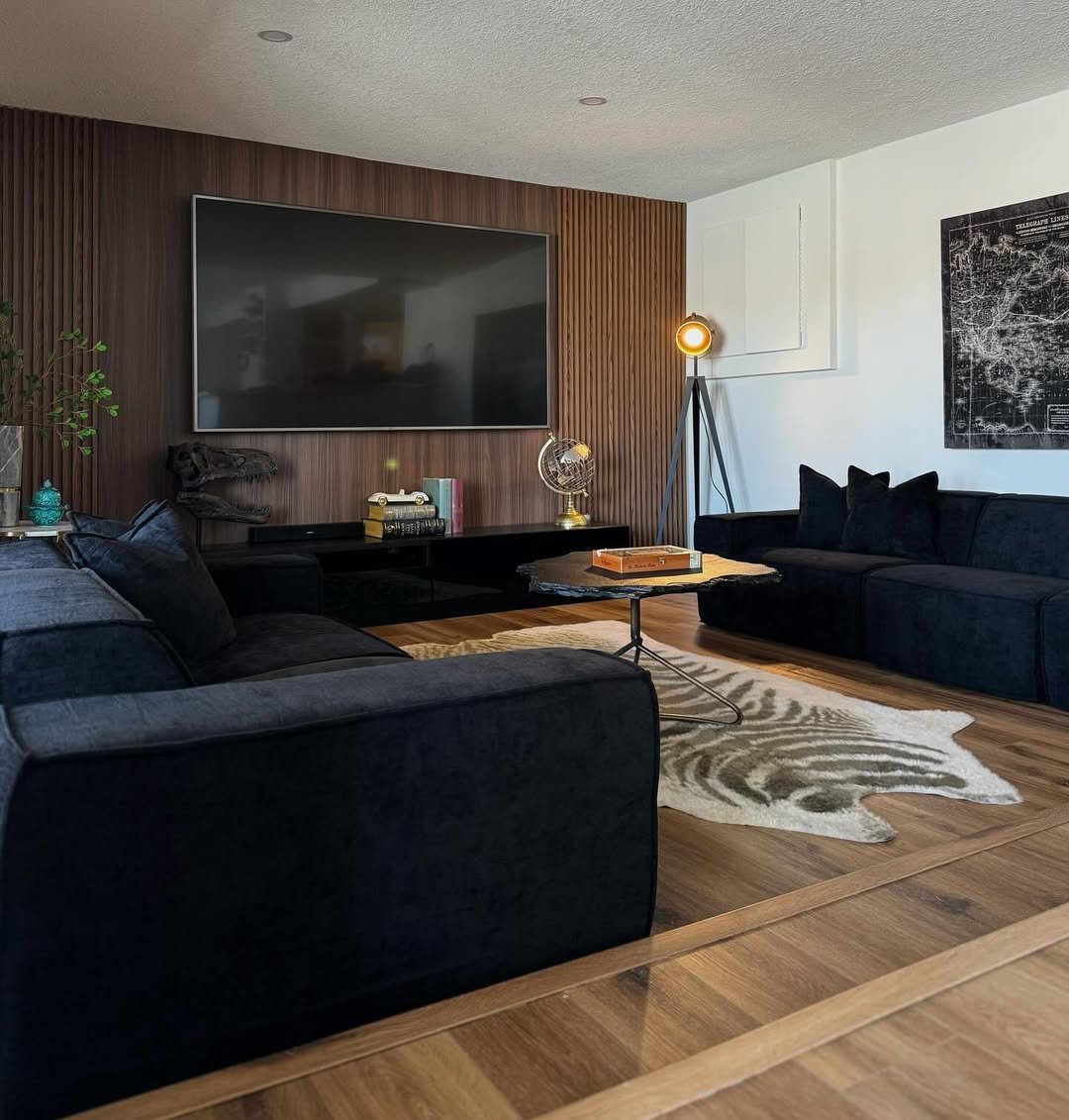 Dark Walnut Slat Wall Backdrop