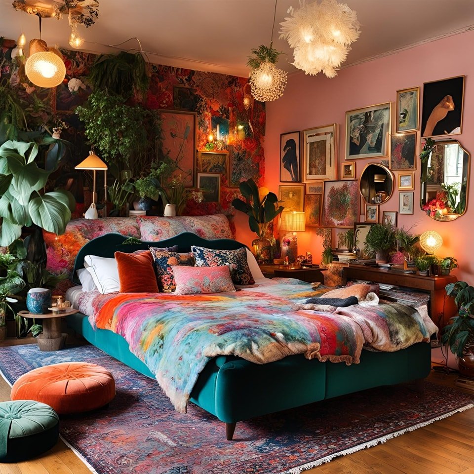 Deep Teal Den Bed