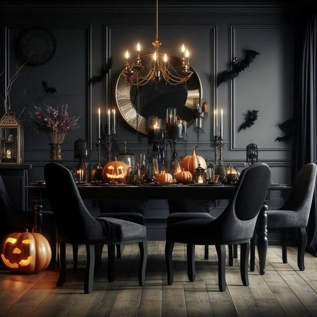 Dining Room with Dark Academia Style