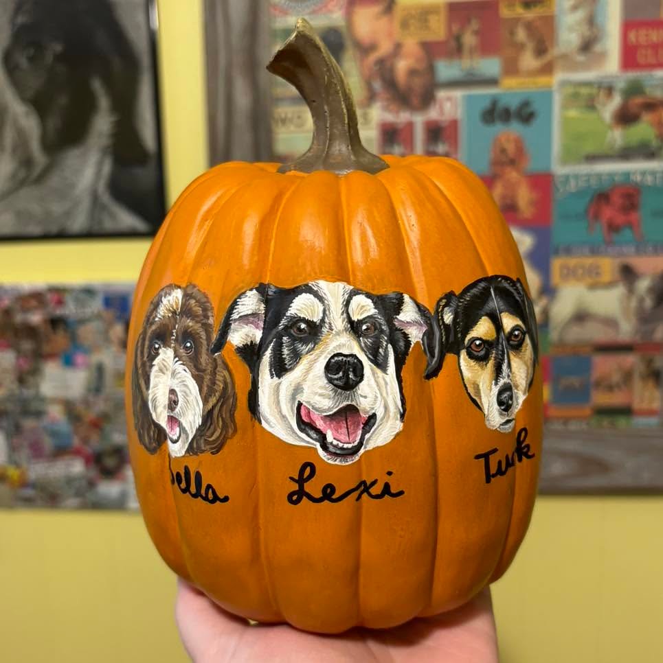 Dog People and Sentimental Pumpkin Art
