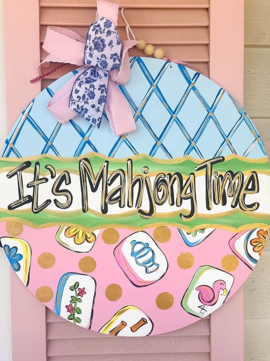 Door Hanger for Mahjong Night