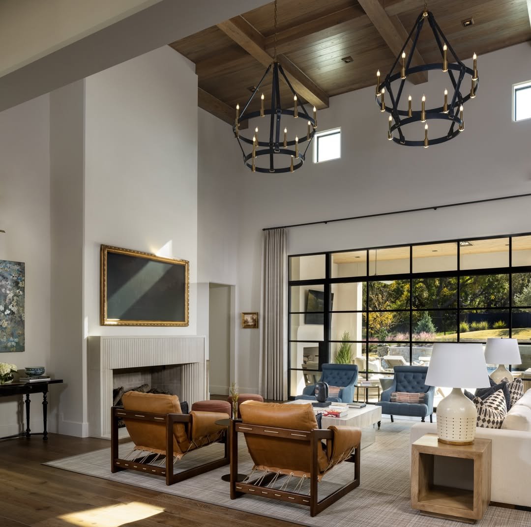 Double Iron Chandelier