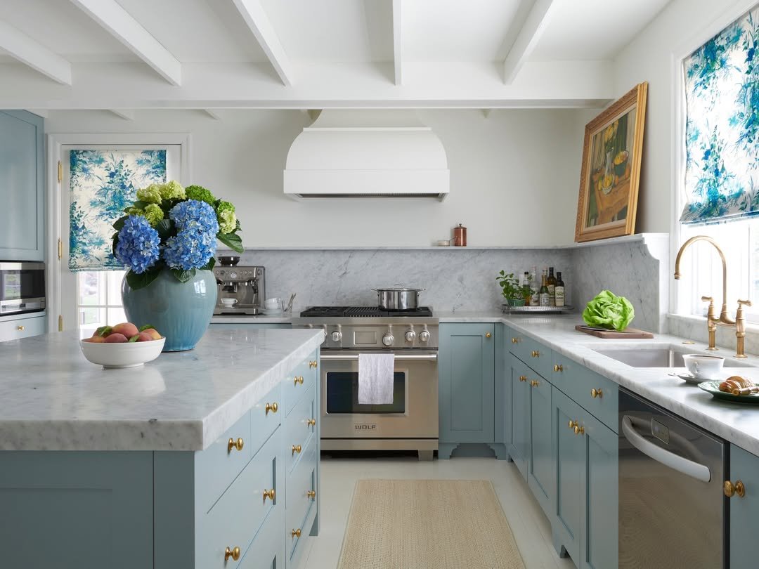 Dusty Blue With Marble
