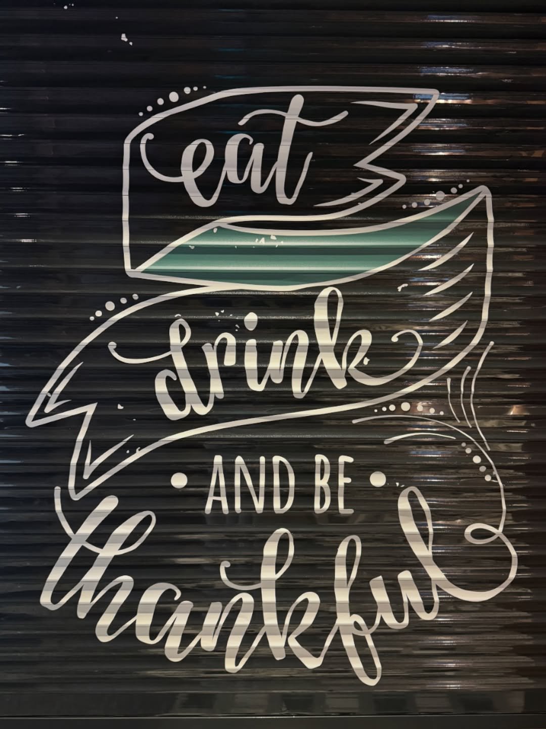 Eat Drink Thankful Sign