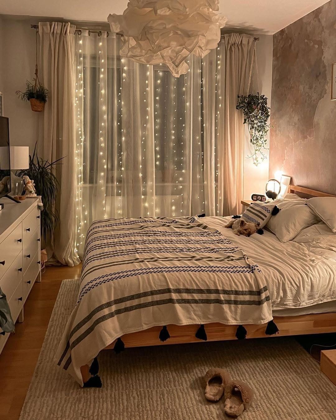 Fairy Light Bedroom Evening
