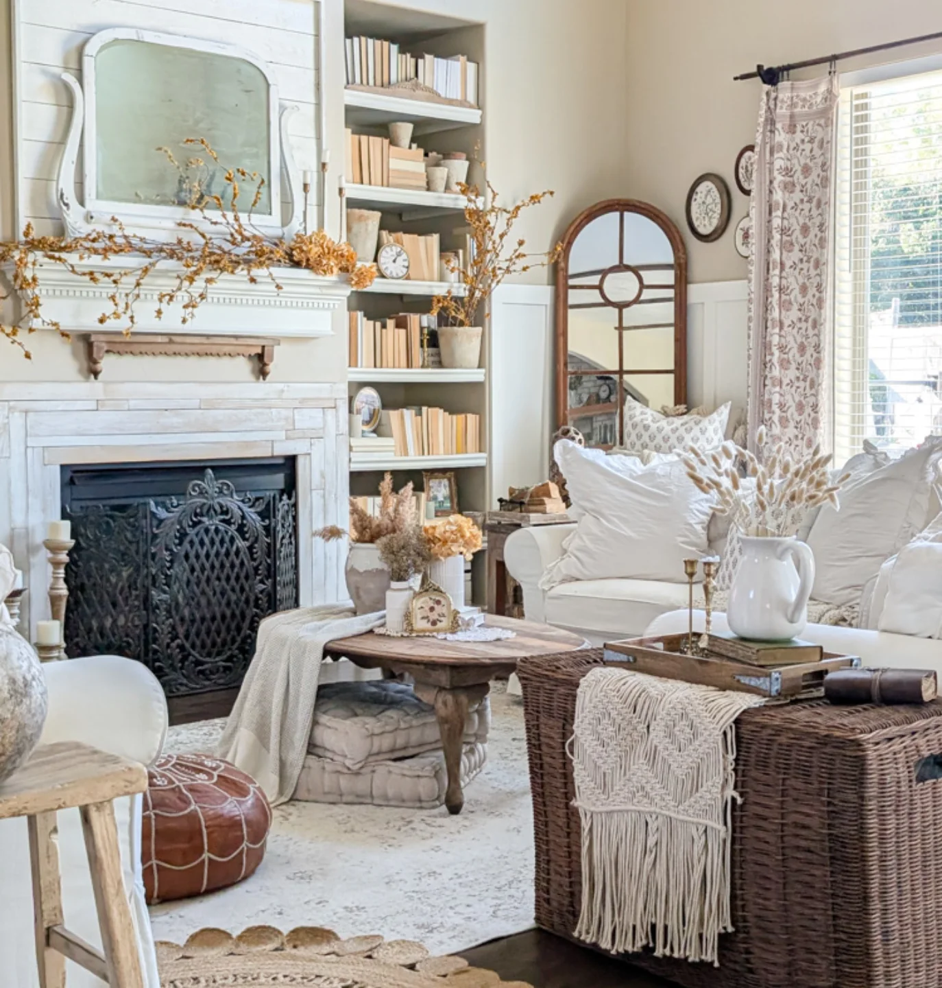 Fall Decor Placement for Limited Floor Space