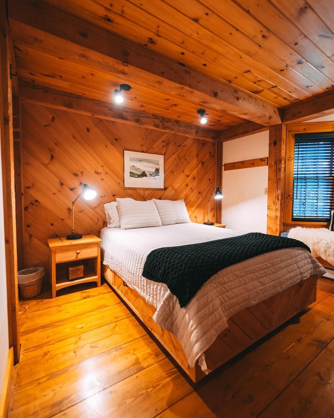 Fall Pine Cabin Bedroom