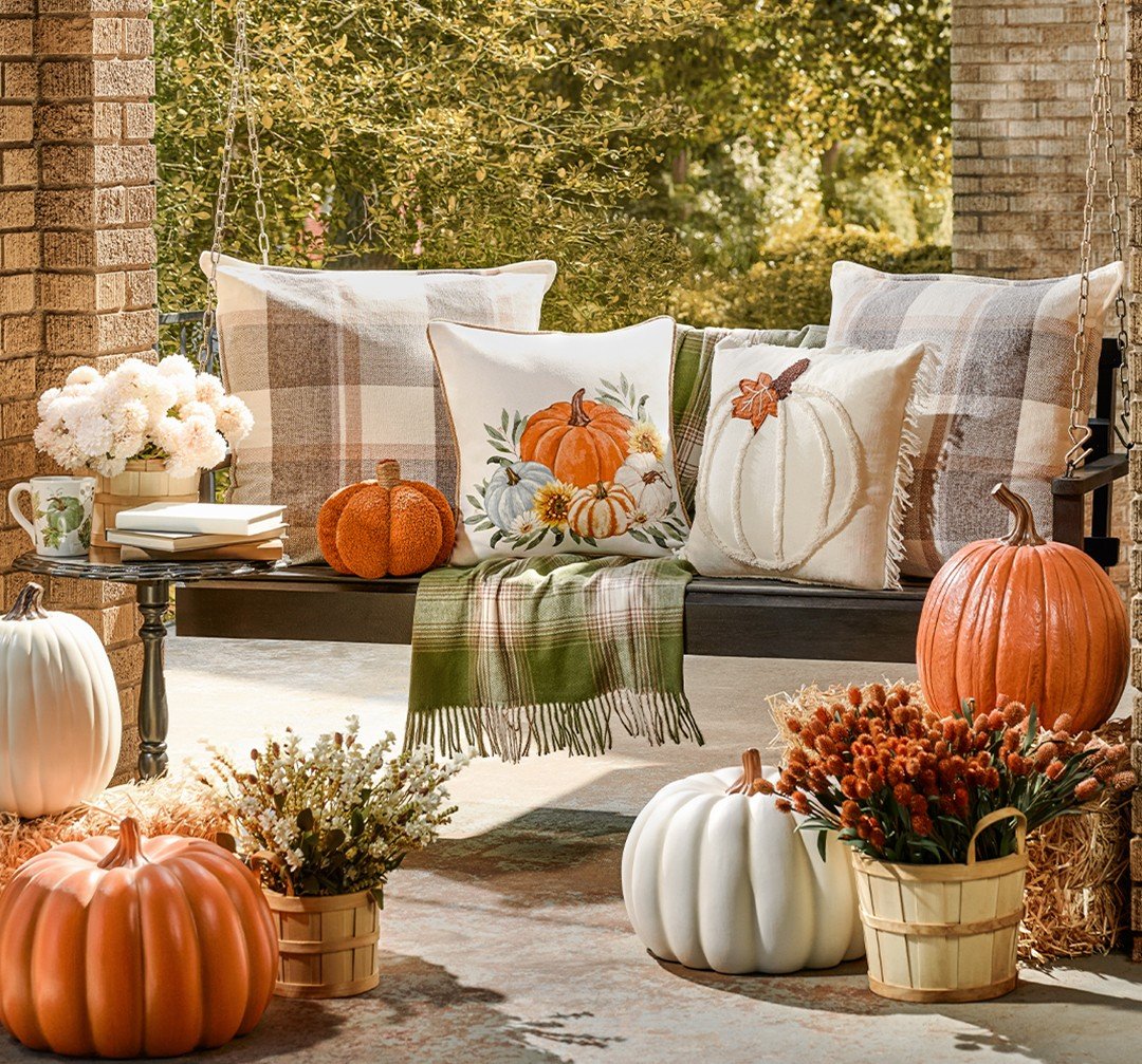 Fall Porch Swing Corner