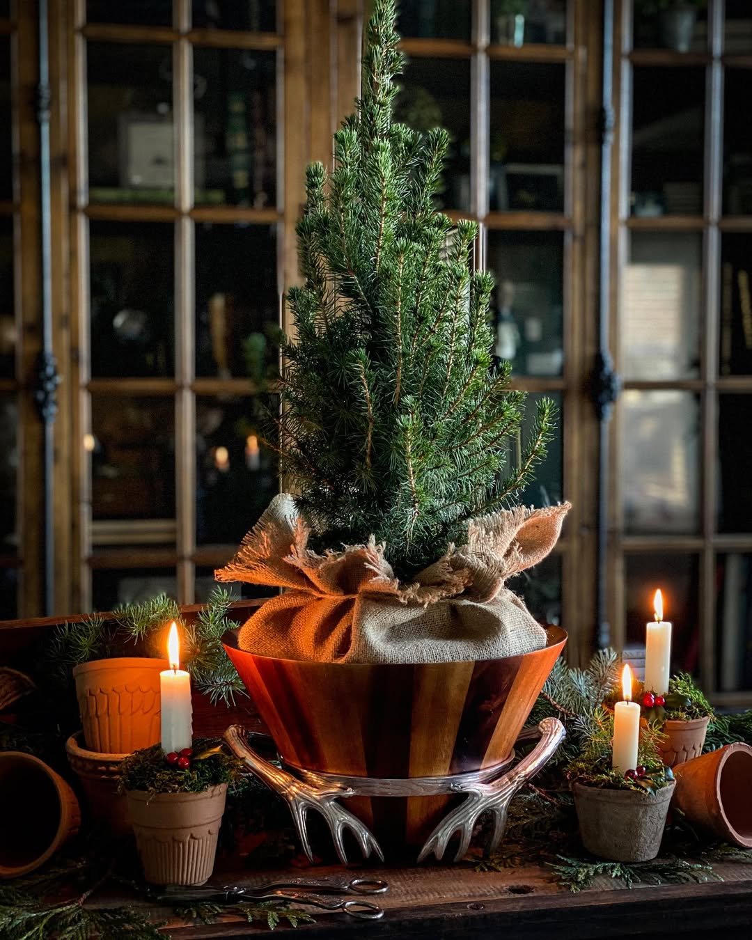 Fall to Christmas Centerpiece