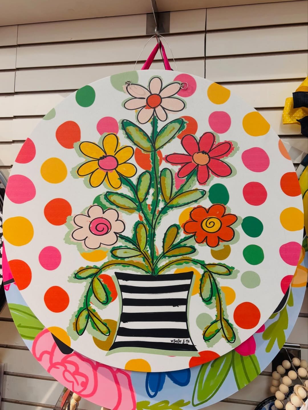 Flower Pot with Polka Dots