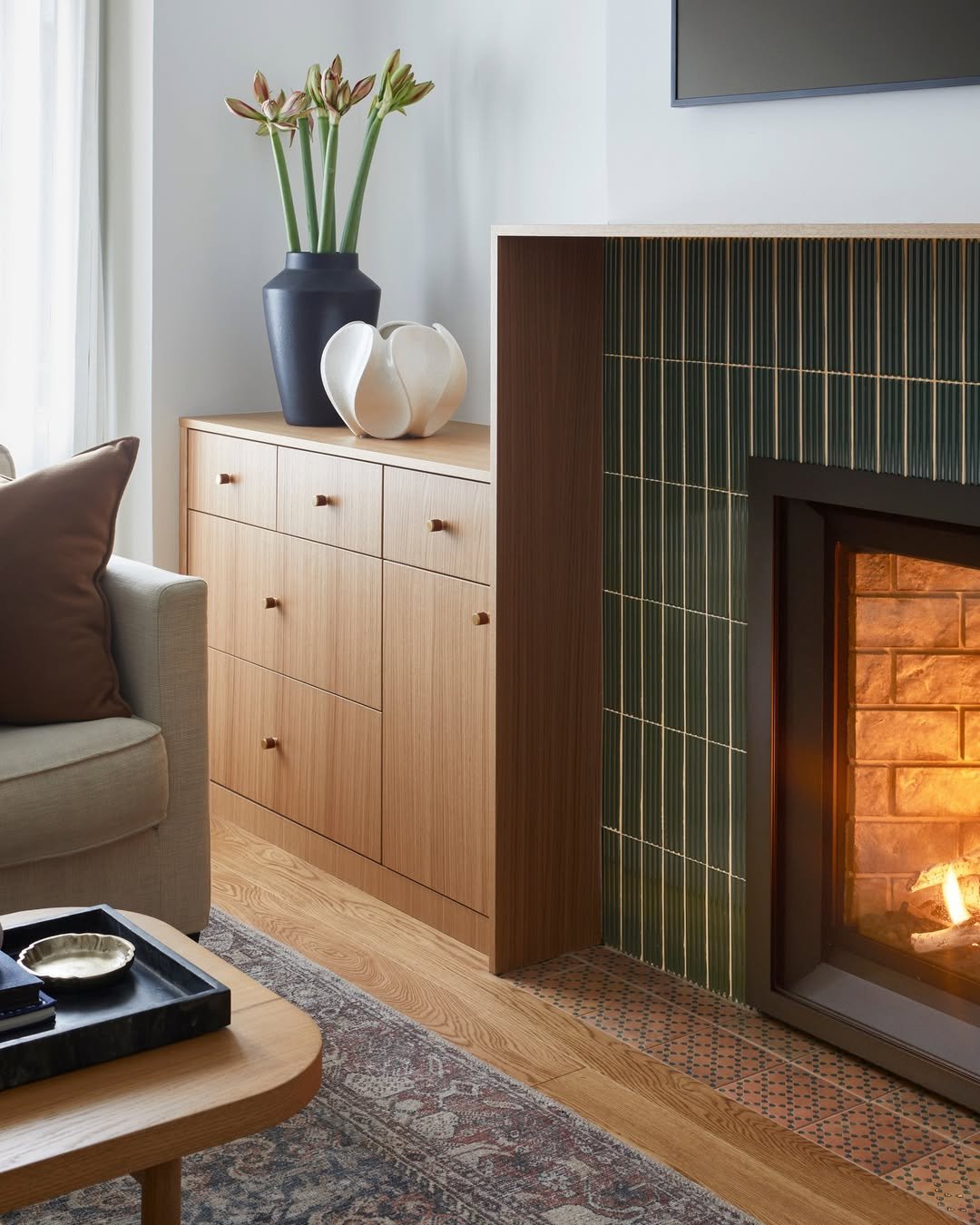 Forest Green Firebox Surround