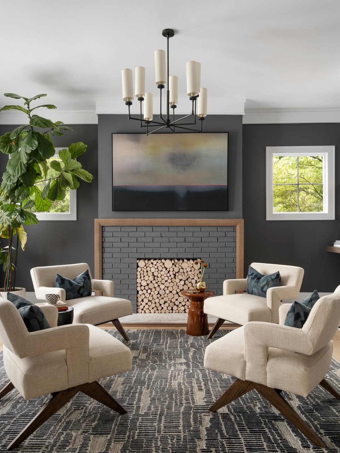 Four Chairs by the Hearth