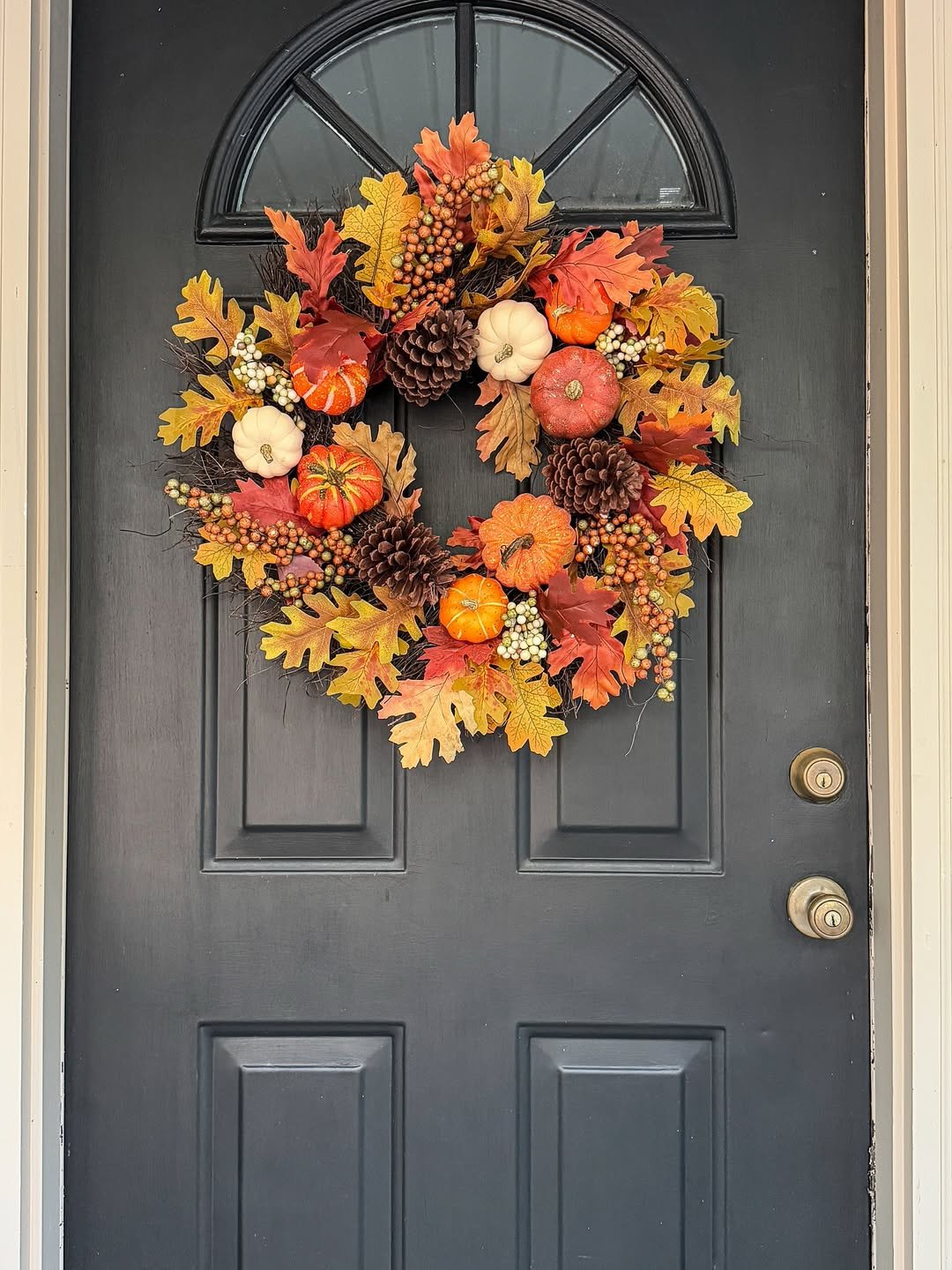 Front Door Pumpkin Patch Display