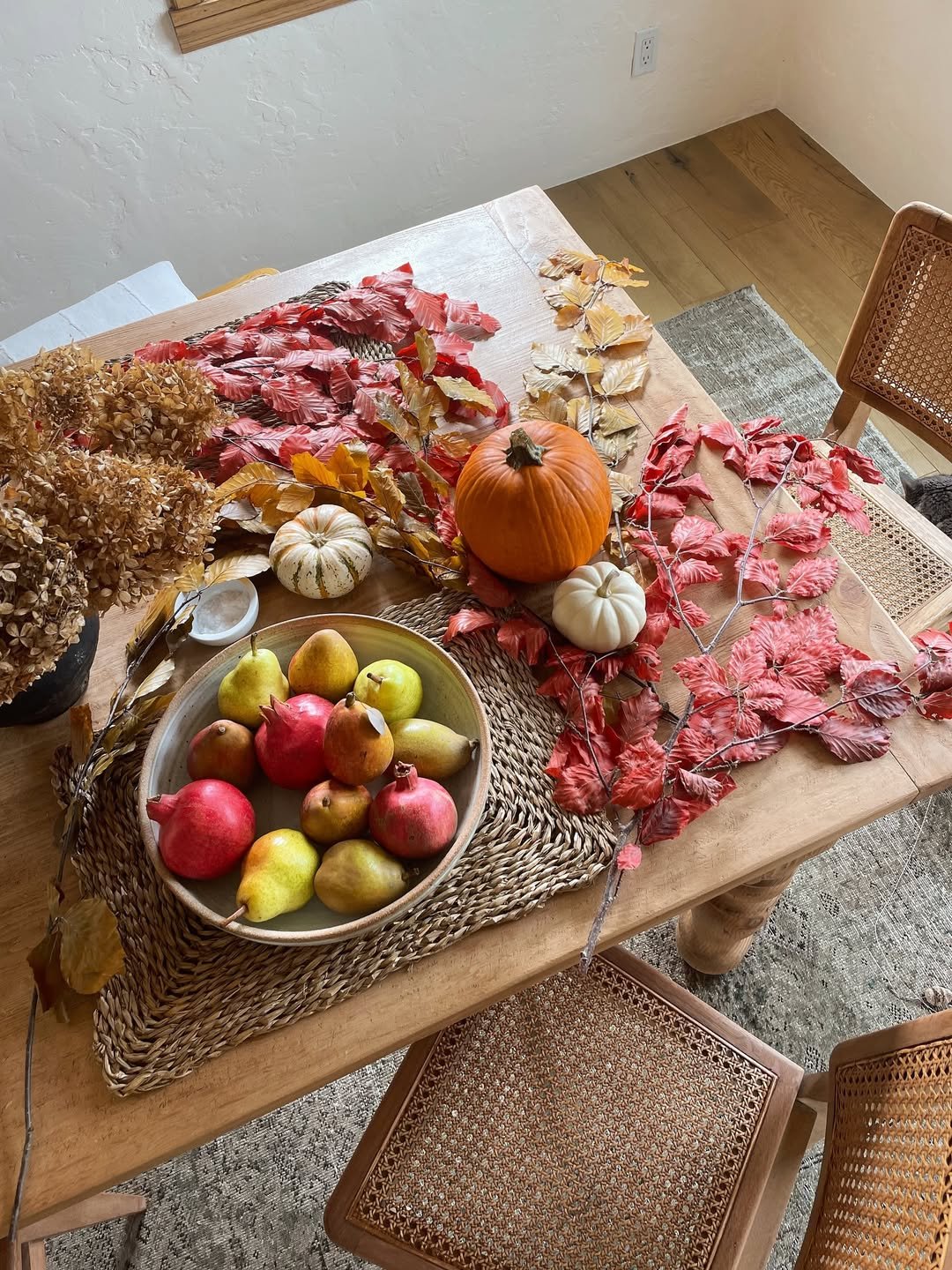 Fruit and Leaf Table Setting