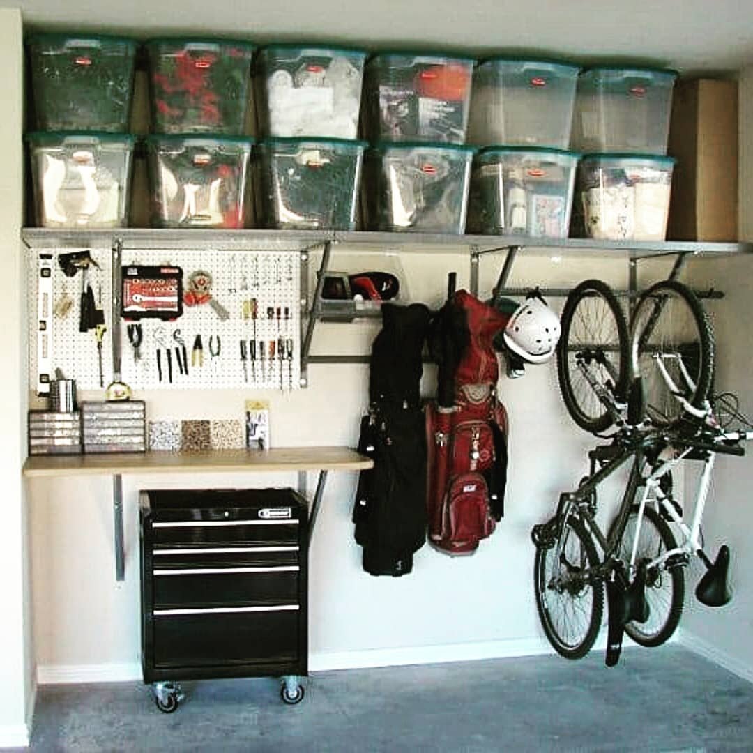 Garage Corner Floating Shelf