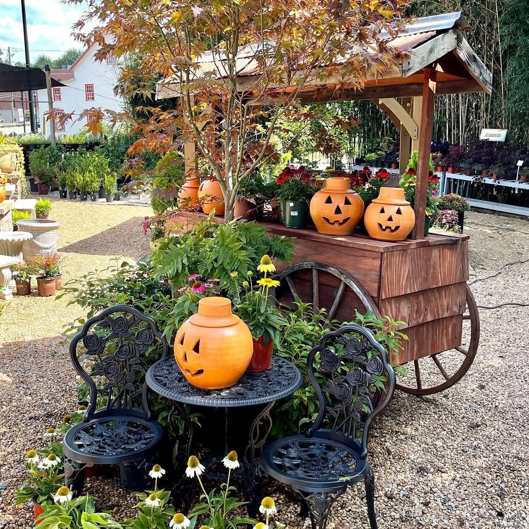Garden Cart with Pumpkins