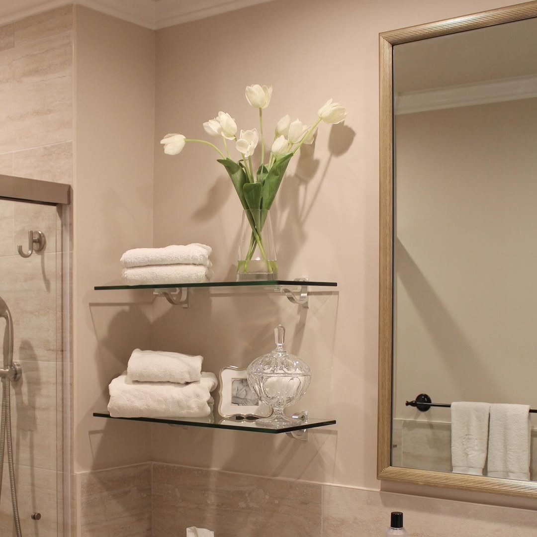 Glass Corner Shelves