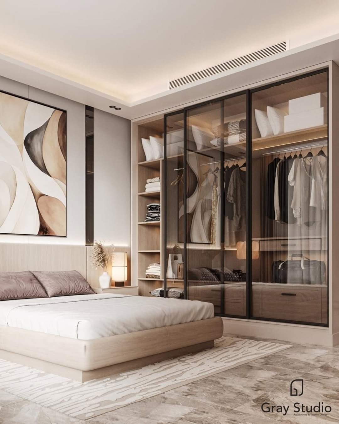 Glass Wardrobe Bedroom
