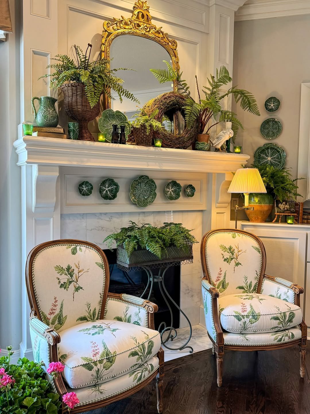 Green Botanical Mantel