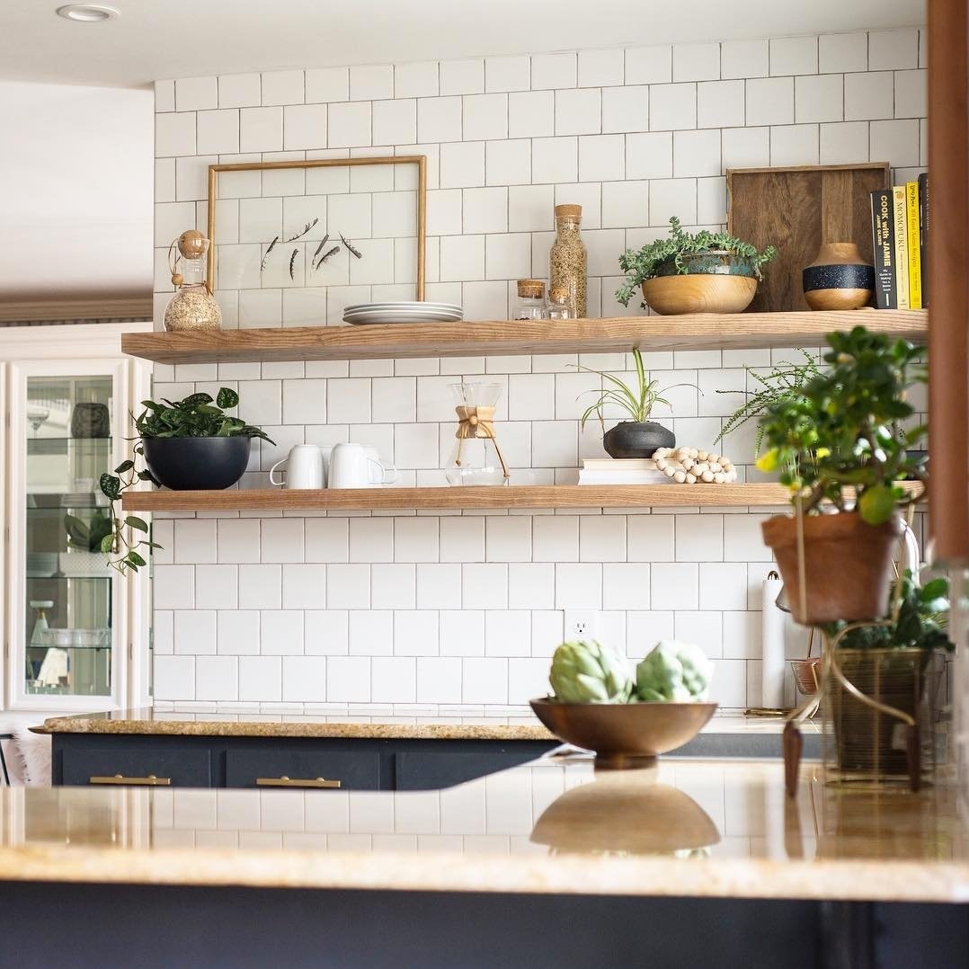 Greenery on Subway Tile