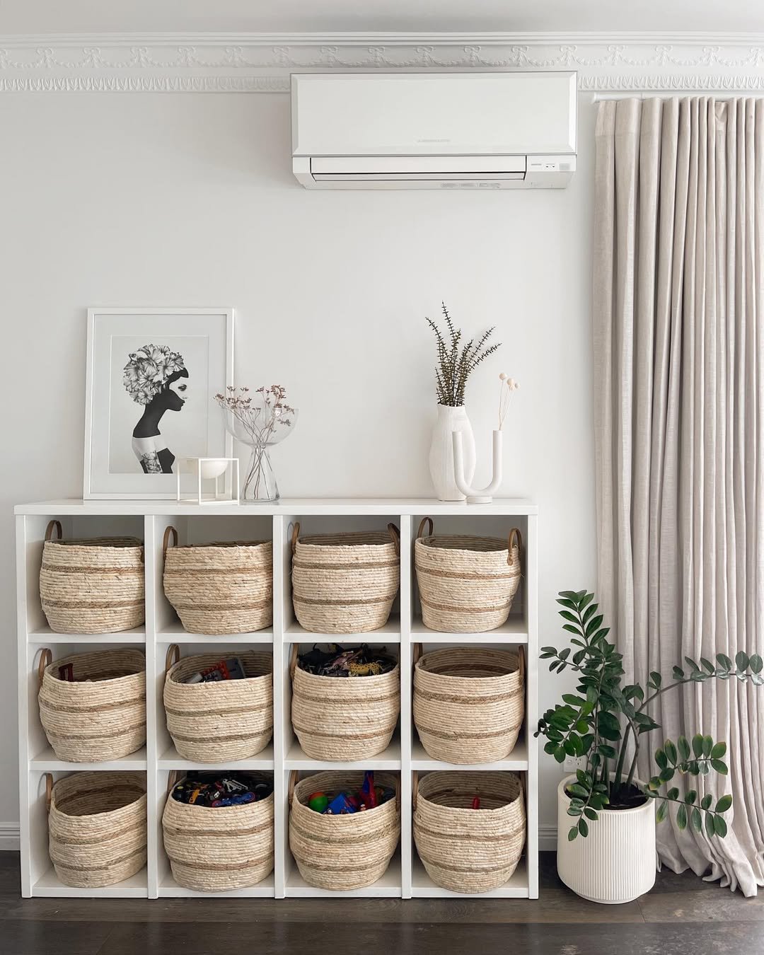 Grid of Woven Baskets