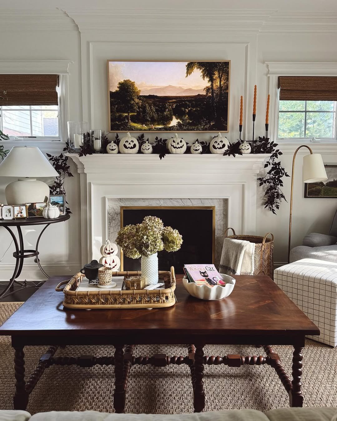 Halloween Decor with Existing Decor