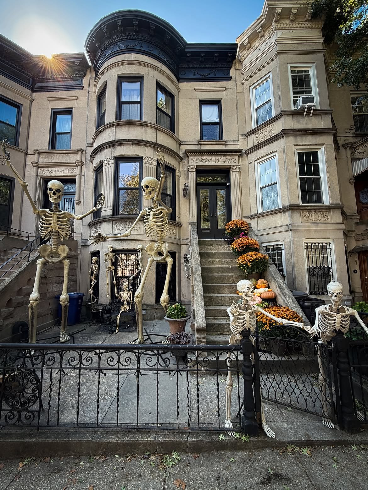 Halloween Skeleton Staircase Decor