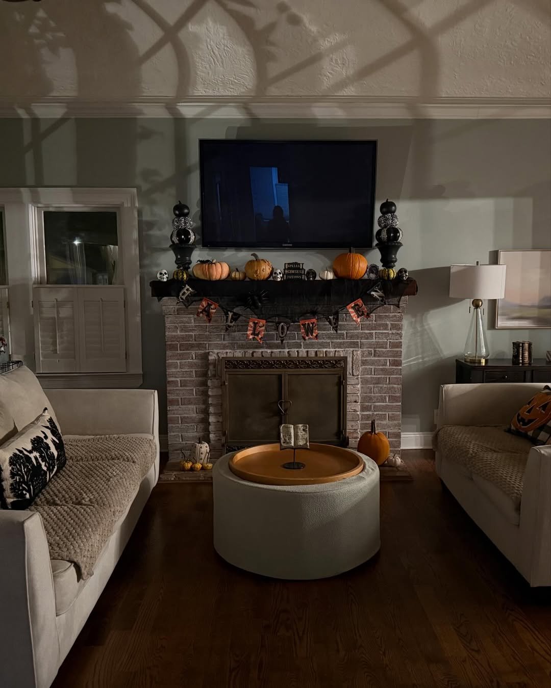 Halloween TV Fireplace Decor
