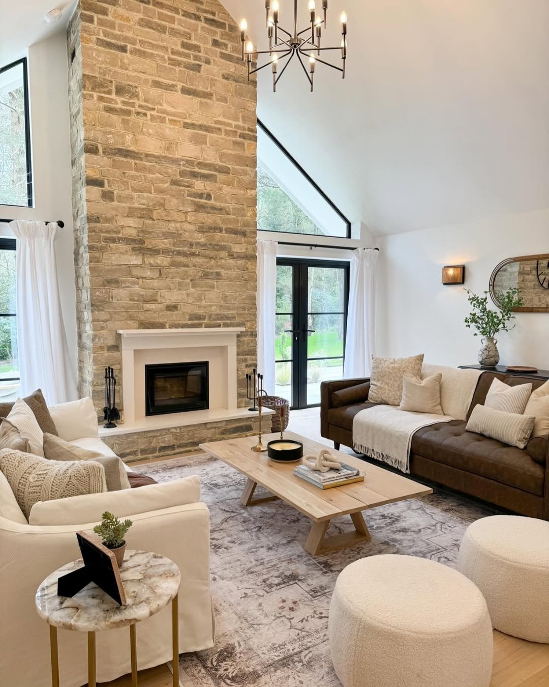 Honey-Toned Brick Chimney Breast
