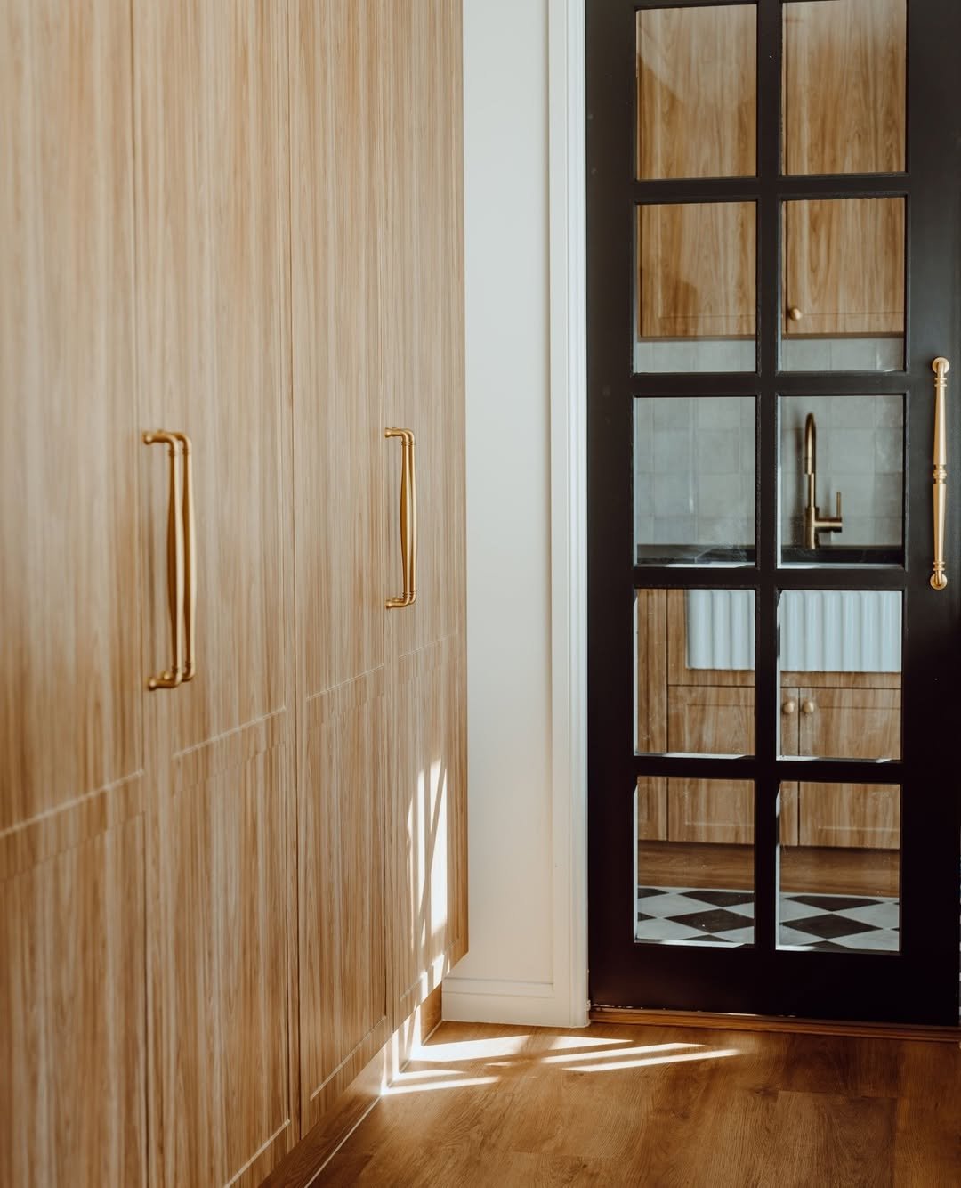 Honey Wood Veneer Cabinets