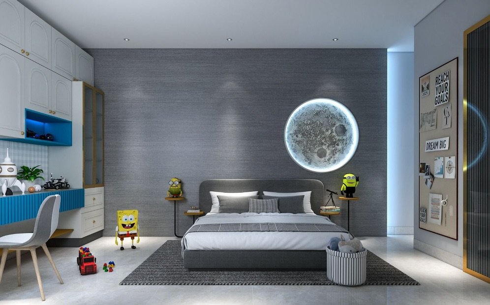 Kids' Room in Moonlit Grey